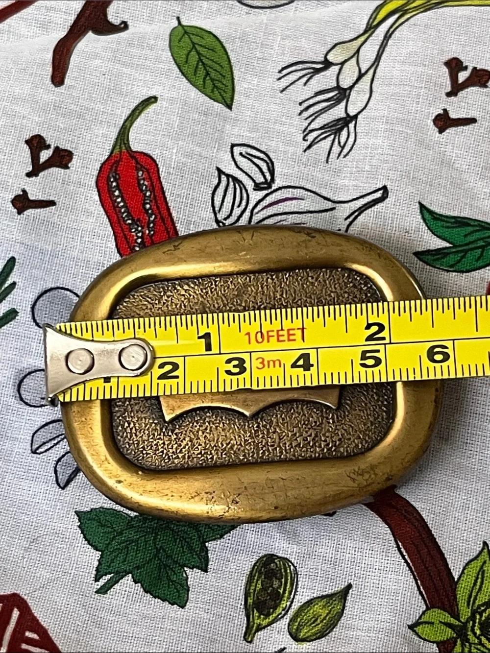 Levi's Brass-Toned Logo Buckle with Textured Panel